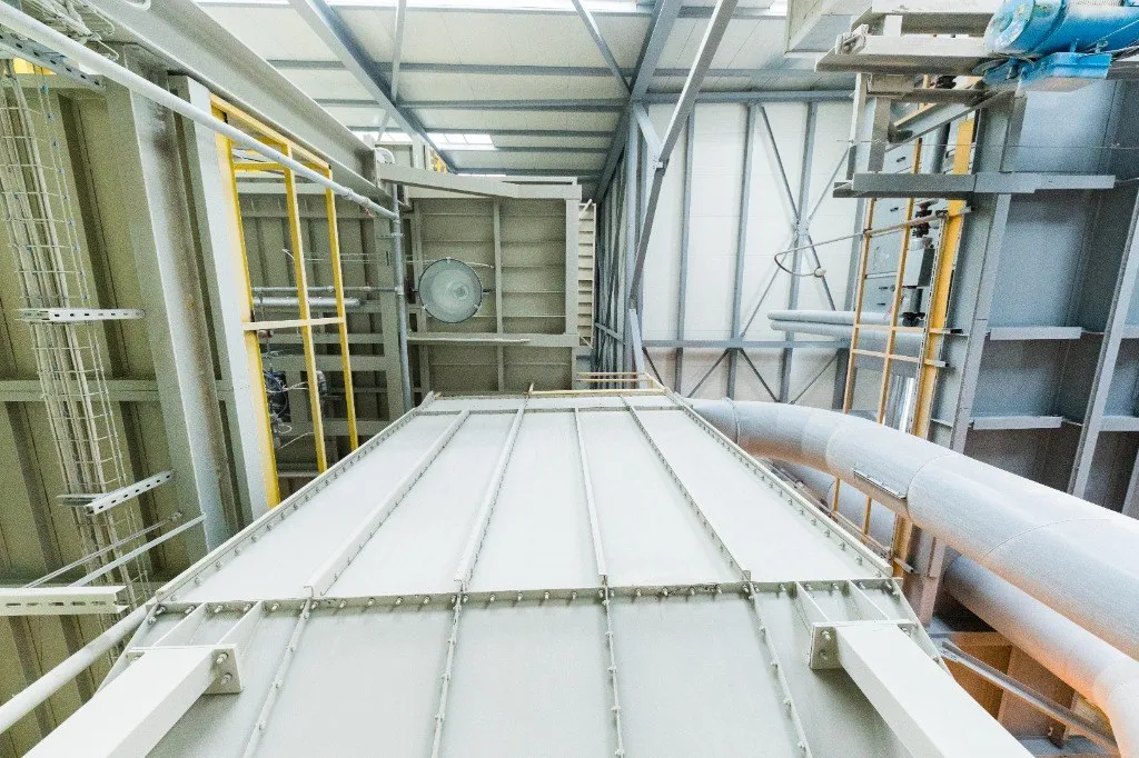 Insulated interior of a large commercial building